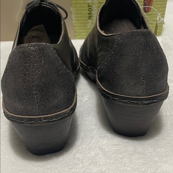 Naot Besalu Grey Shimmer & Vintage Oxford Lace Up Shoes Sz 37 - Picture 4 of 13